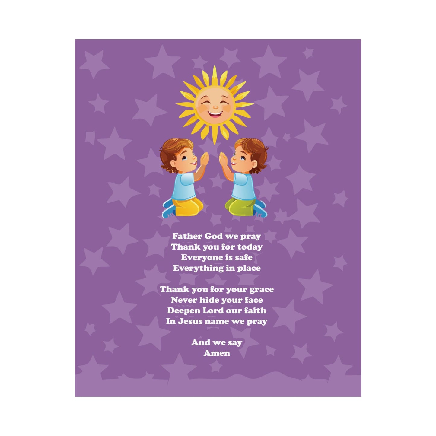 Sunlit Prayer: Child's Inspirational Art & Verse