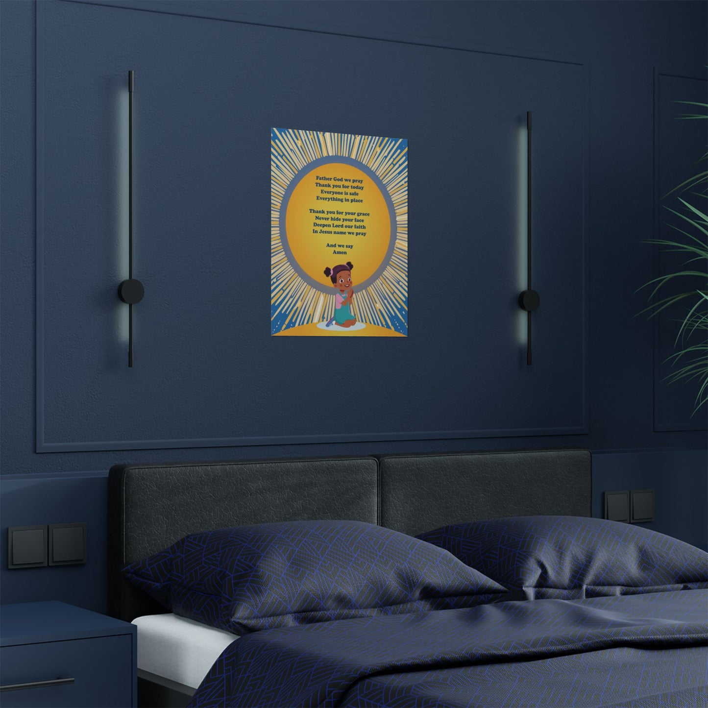 Radiant Prayer: Children's Inspirational Art Print & Poem