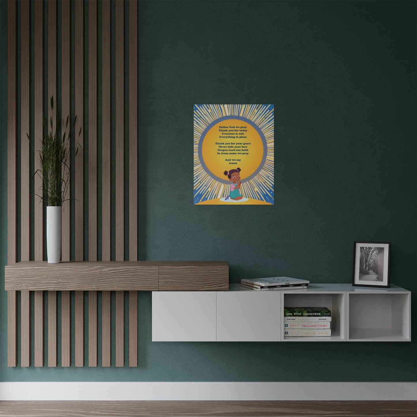 Radiant Prayer: Children's Inspirational Art Print & Poem