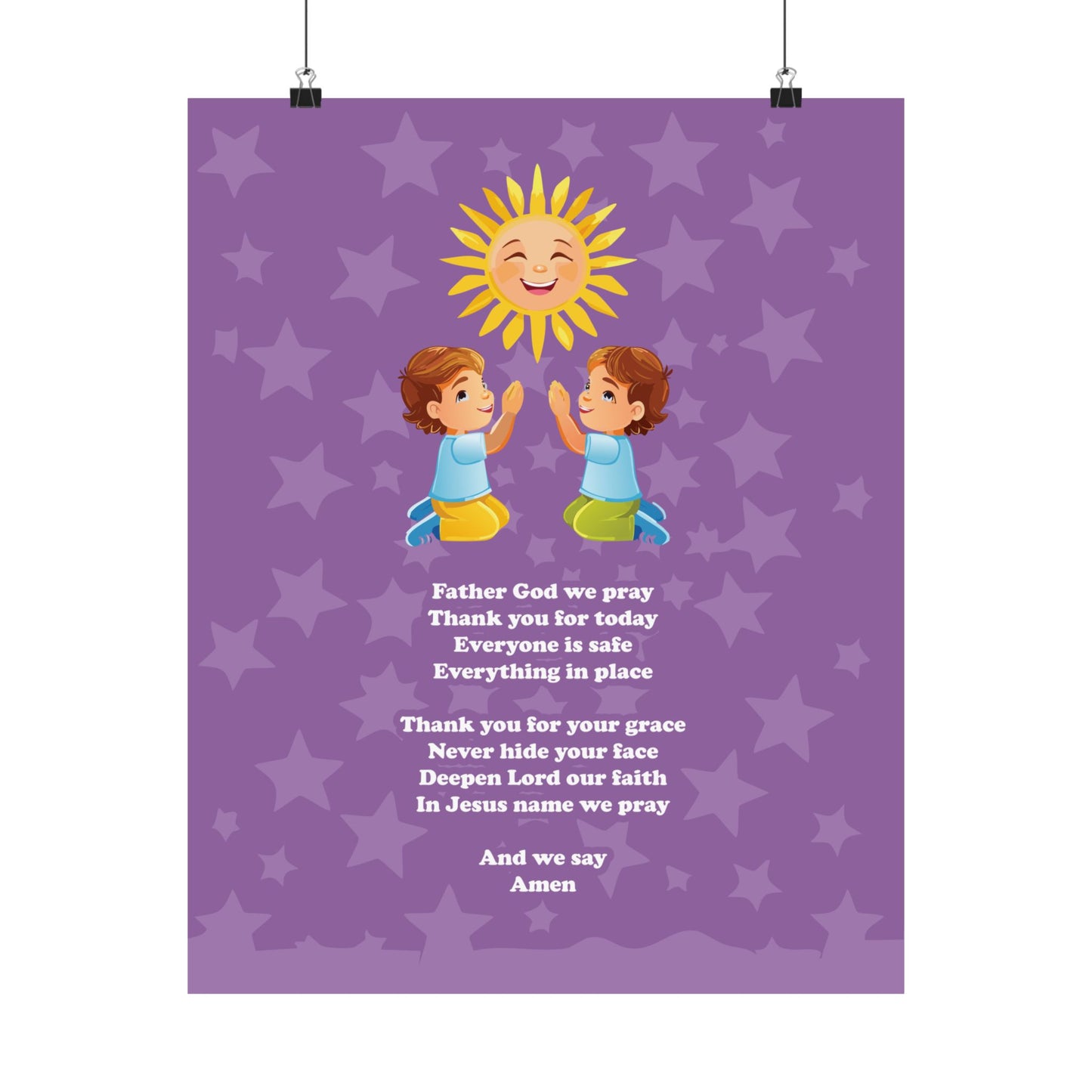 Sunlit Prayer: Child's Inspirational Art & Verse