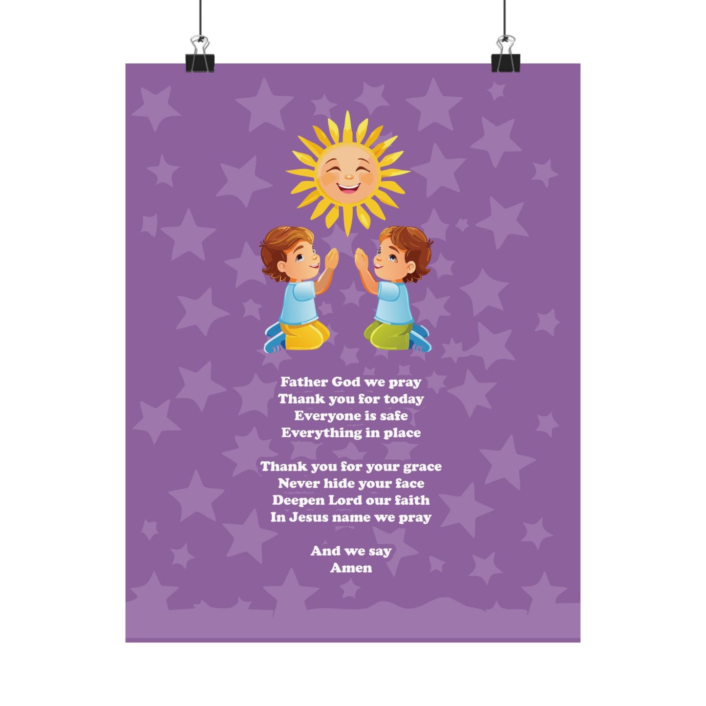 Sunlit Prayer: Child's Inspirational Art & Verse