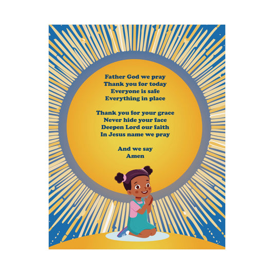 Radiant Prayer: Children's Inspirational Art Print & Poem