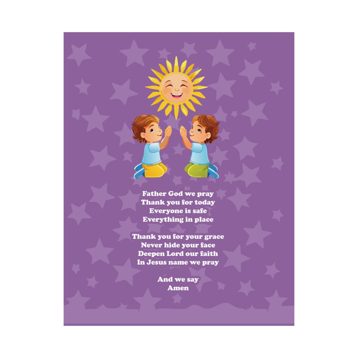 Sunlit Prayer: Child's Inspirational Art & Verse