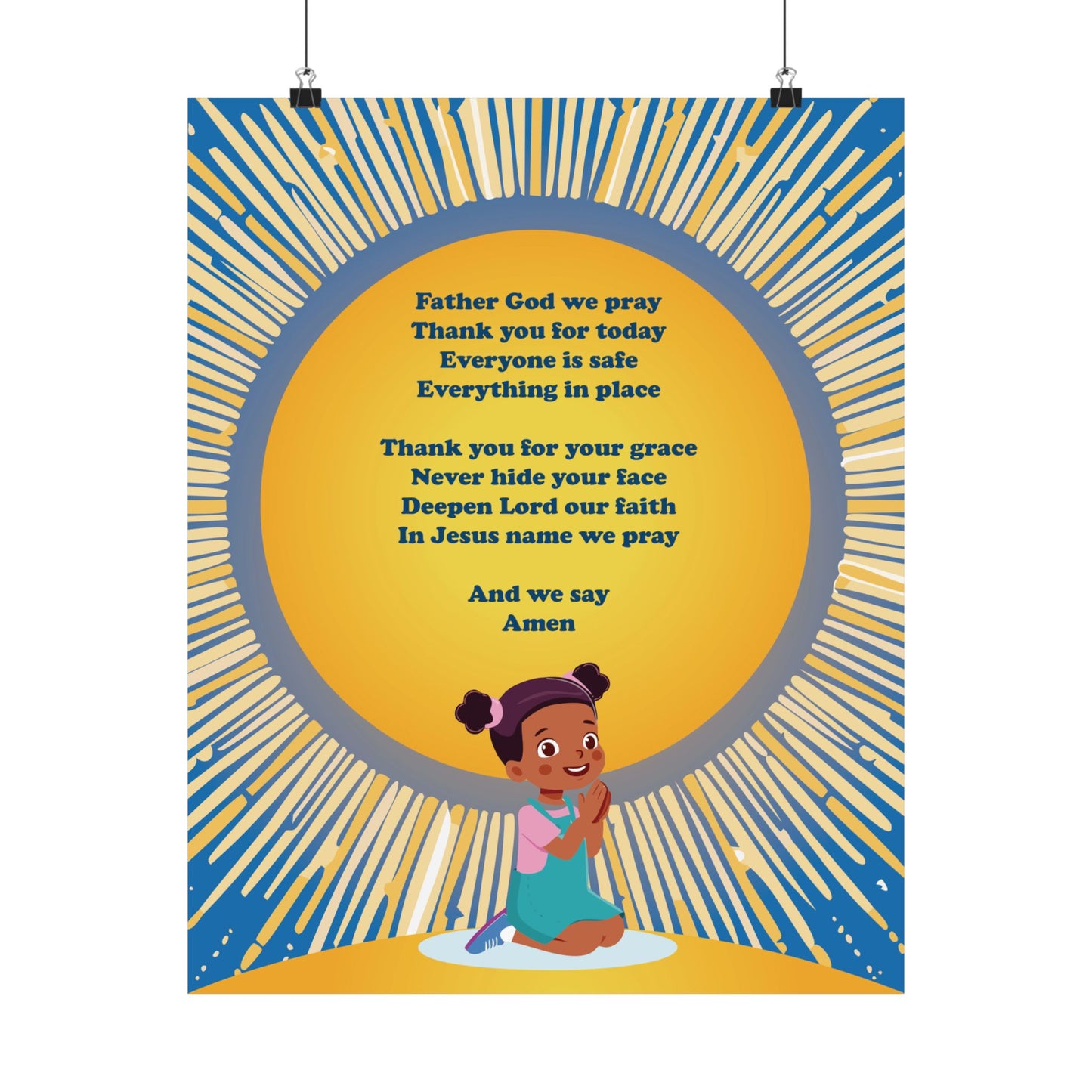 Radiant Prayer: Children's Inspirational Art Print & Poem