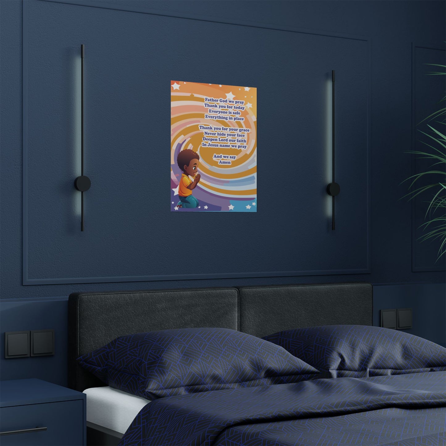 Radiant Circle of Prayer: Children's Art Print & Poem