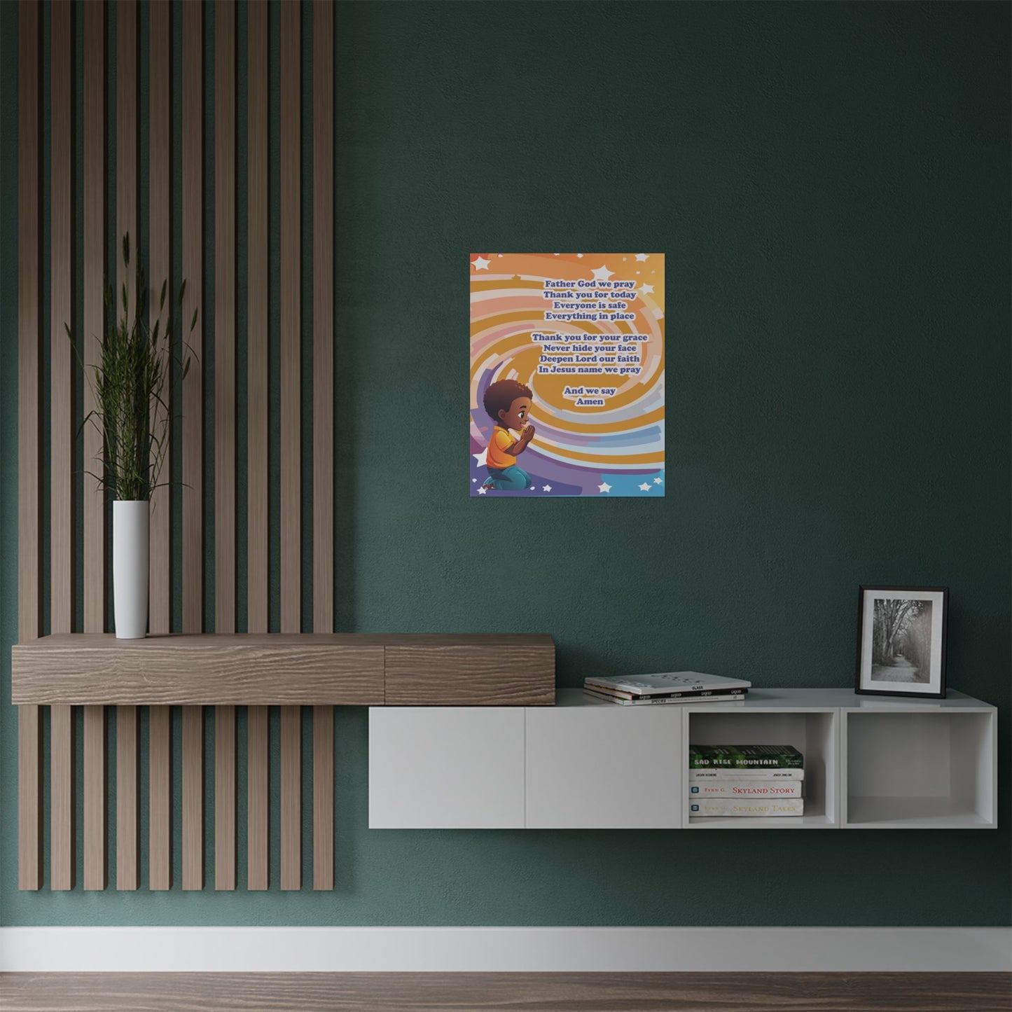 Radiant Circle of Prayer: Children's Art Print & Poem