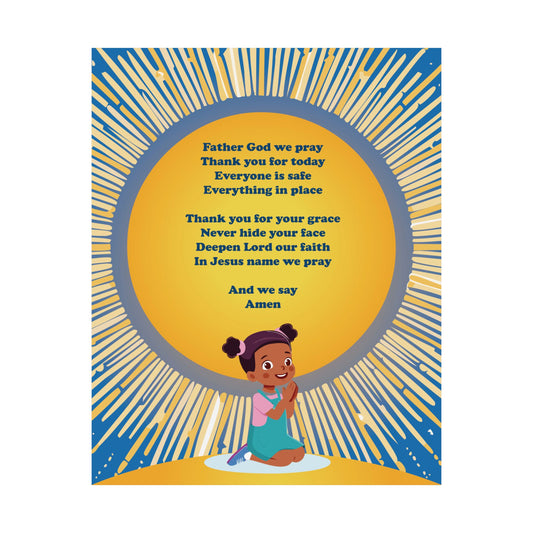 Radiant Prayer: Children's Inspirational Art Print & Poem