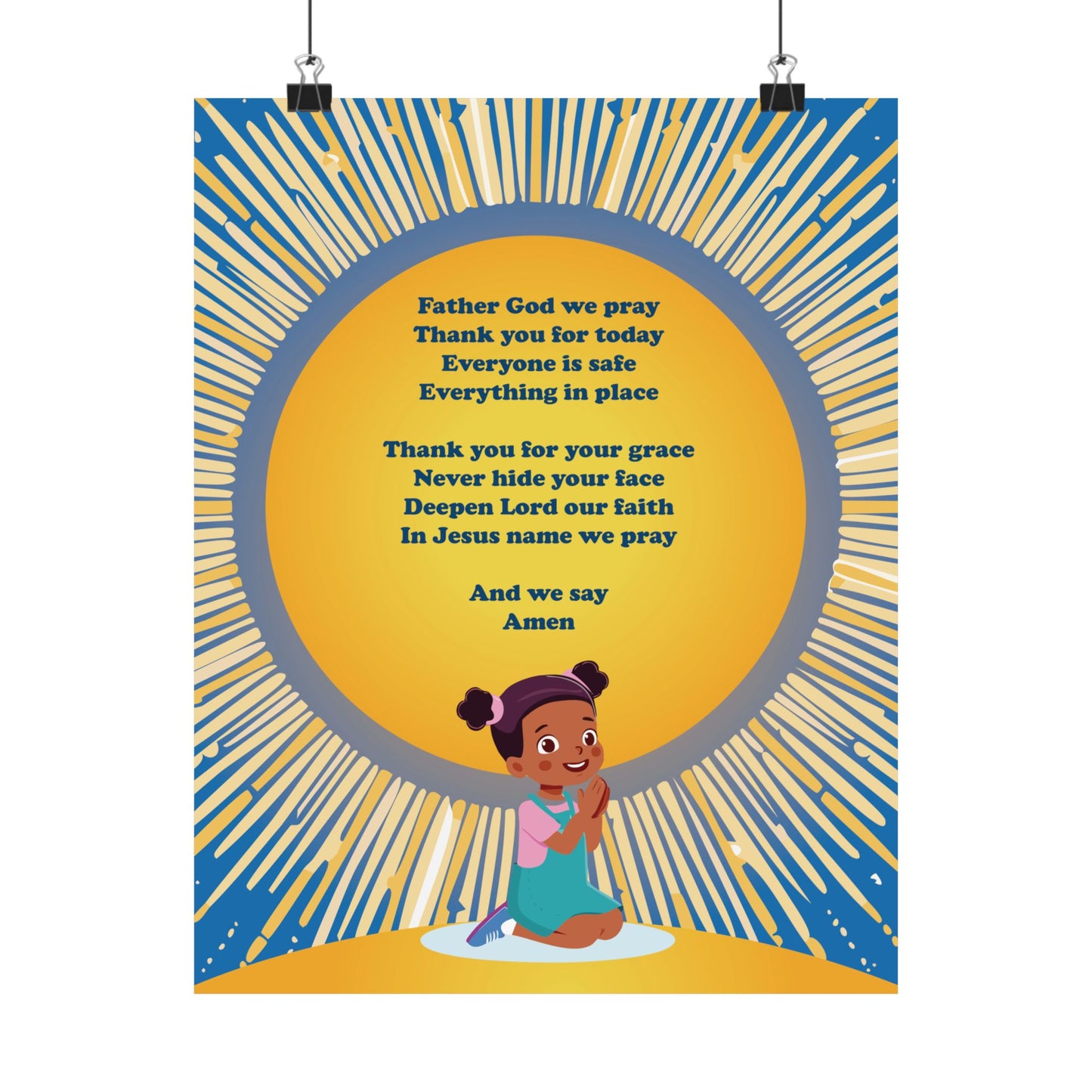 Radiant Prayer: Children's Inspirational Art Print & Poem